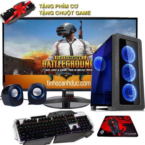 MÁY TÍNH CHƠI GAME MAX SETTING GTA5 PUBG LIÊN MINH ĐỘT KÍCH - MÀN HÌNH 20 INCH + PC + CHUỘT PHÍM GAME - CASE GAMING LED | BigBuy360 - bigbuy360.vn