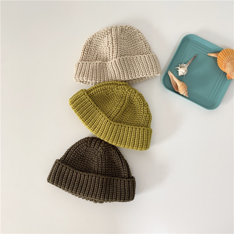 MNGRL Mũ Len Nhiều Màu Thoải Mái Thời Trang Hàn Quốc Cho Bé Gái Bé Trai