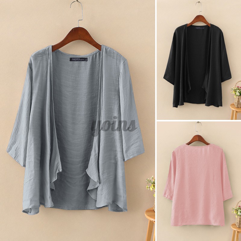 |YOINS|ZANZEA Women Baggy Summer Half Sleeve Sheer Beach Casual Cardigans | BigBuy360 - bigbuy360.vn