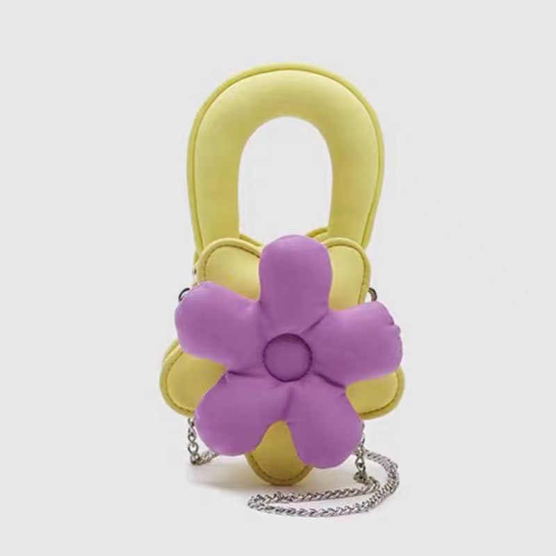 Hàng Mới Về Mới Túi Xách Dây Xích Đeo Vai Ba Chiều Đính Hoa Nhiều Màu Sắc Thời Trang Mùa Hè Cho Nữ