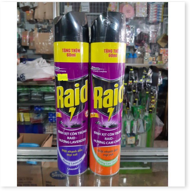 (Combo) 3 bình xịt côn trùng Raid 600ml TẶNG 10%(660ml) Điện Gia Dụng Bảo Minh - Điện Gia Dụng Bảo Minh