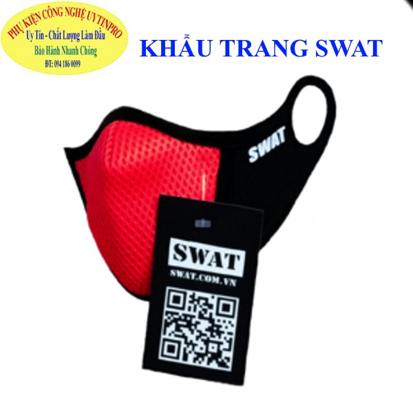 KHẨU TRANG 3 LỚP SWAT X1 Sử dụng 3 lớp lưới Siêu thoáng Hỗ trợ phòng ngừa dịch bệnh Chống nắng Lọc không khí ô nhiễm