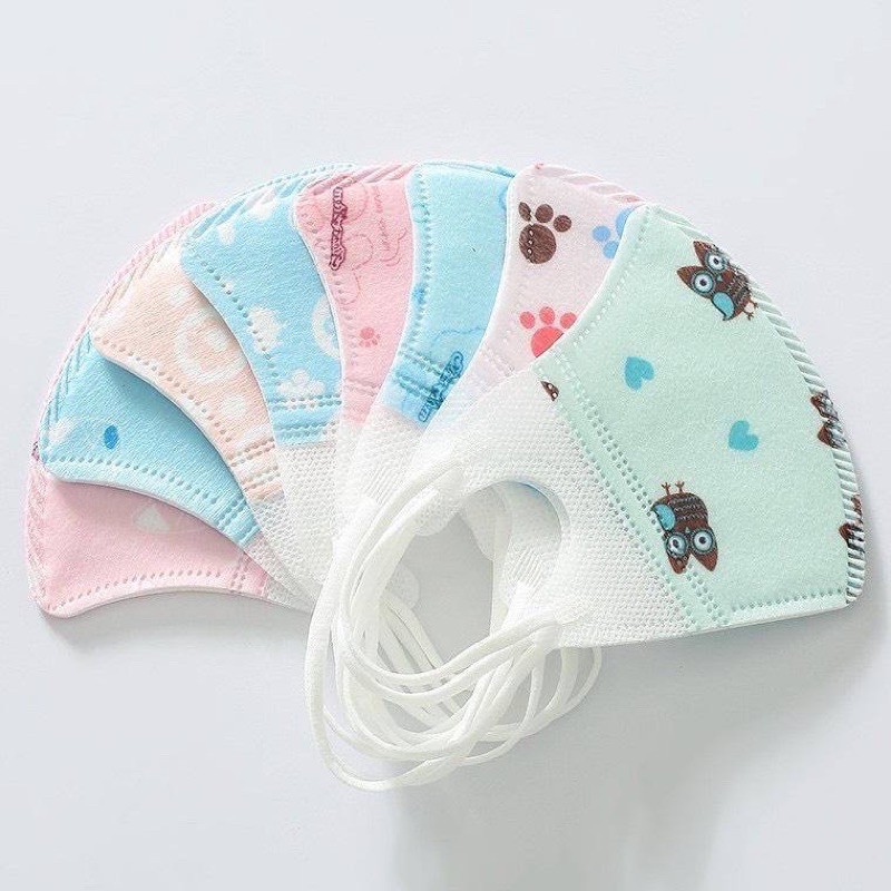 Khẩu Trang Y Tế Cho Bé In Hình đáng yêu -Hàng bao Đẹp ( Set 5 Cái)