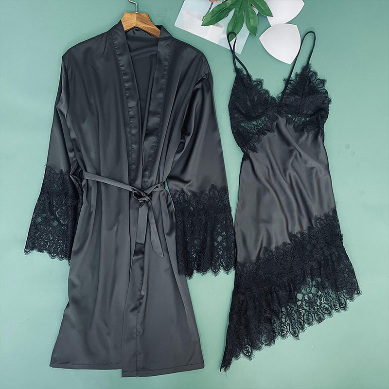 Đồ Lót Kimono Lụa 9011 Lụa 2 Trong 1 / Áo Choàng Ngủ | BigBuy360 - bigbuy360.vn