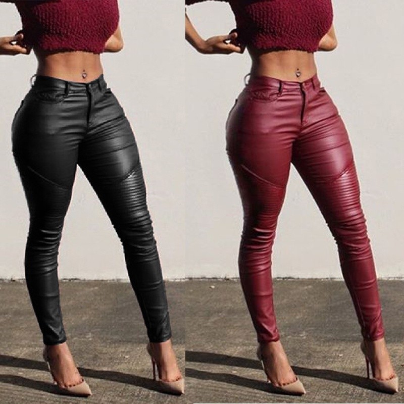☛☏❤NEW Sexy Women Skinny Jeggings Stretchy Slim Leggings Fashion Leather Lace Pants | BigBuy360 - bigbuy360.vn