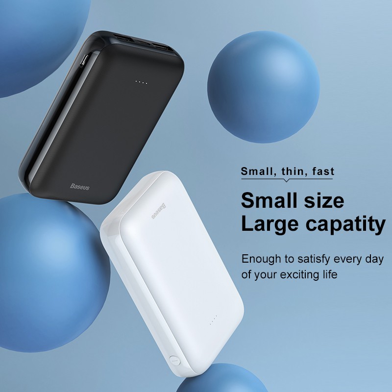 Sạc dự phòng Baseus mini 2.1A cổng USB đôi siêu bền tiện dụng 10000mAh | WebRaoVat - webraovat.net.vn