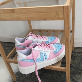 )giày thể thao hồng sọc xanh ulzzang size 39