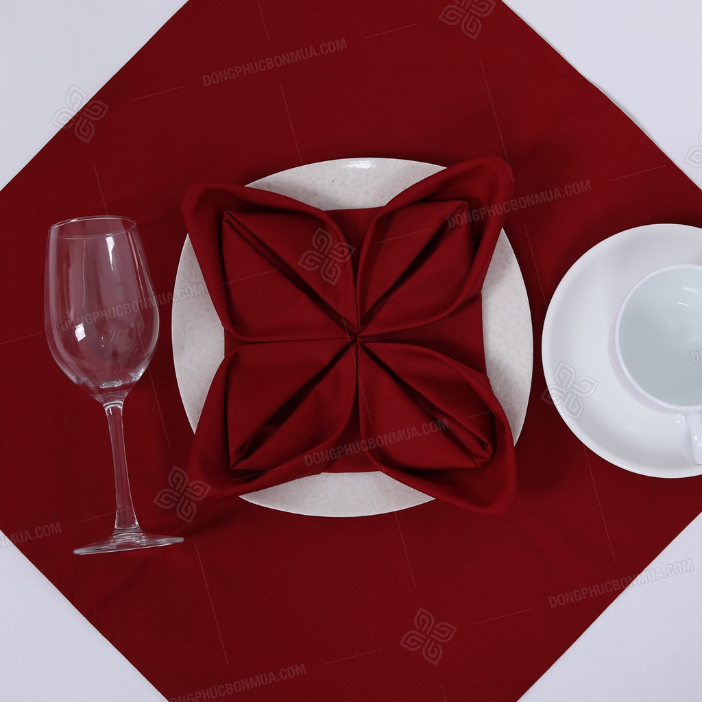 Khăn ăn nhà hàng napkin chất liệu vải kaki 100% cotton nhiều màu, khăn ăn nhà hàng khách sạn SẴN HÀNG