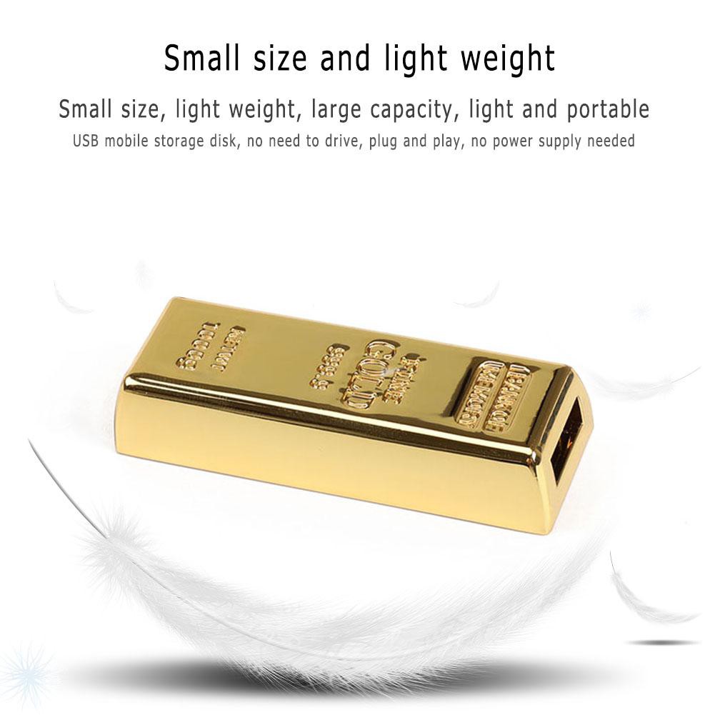 Bullion Gold Bar USB2.0 Flash Drive Memory Sti Pen Drive Mobile U Disk