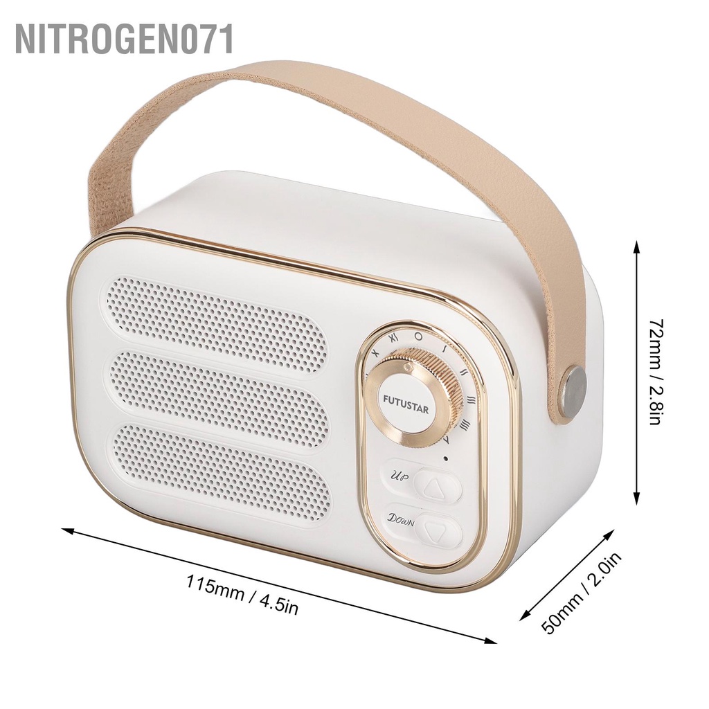 Nitrogen071 Loa Bluetooth mini Thiết kế dây buộc cầm tay không Cổ điển di động nhỏ cho ô tô gia đình