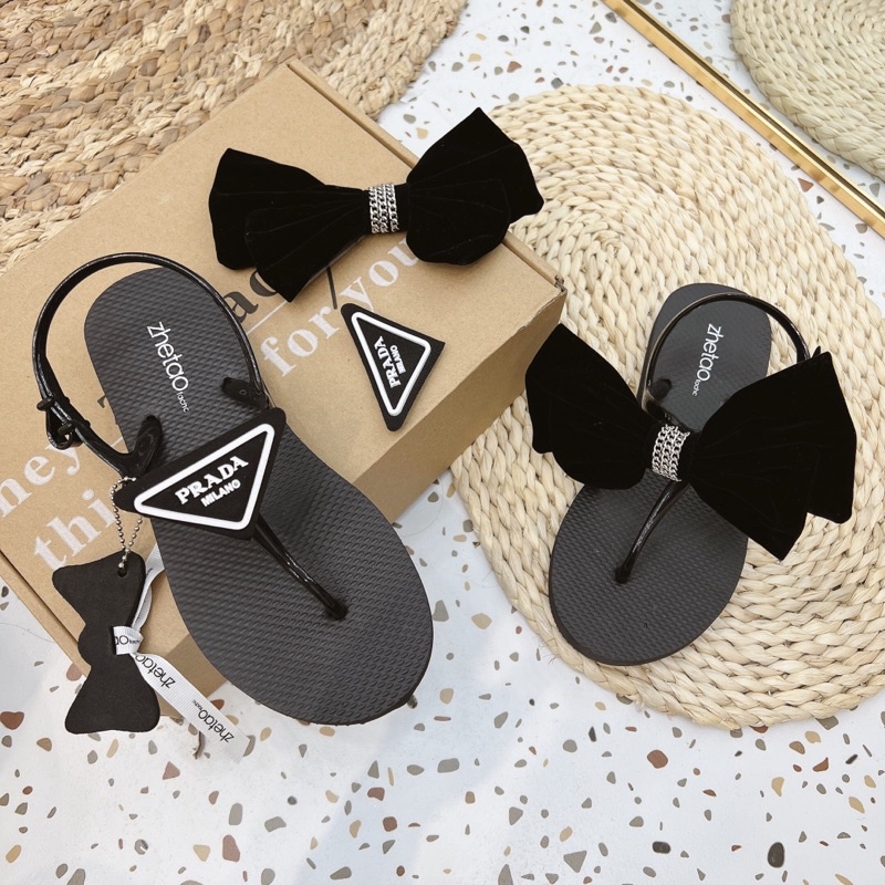 Sandal kẹp ngón Nơ Xiêu Xinh Fullbox