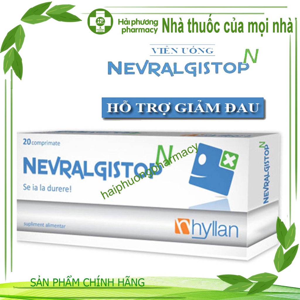 Viên Uống Nevralgistop N (Hộp 20 viên) - hỗ trợ giảm đau đầu, đau cơ, đau khớp, đau thần kinh toạ