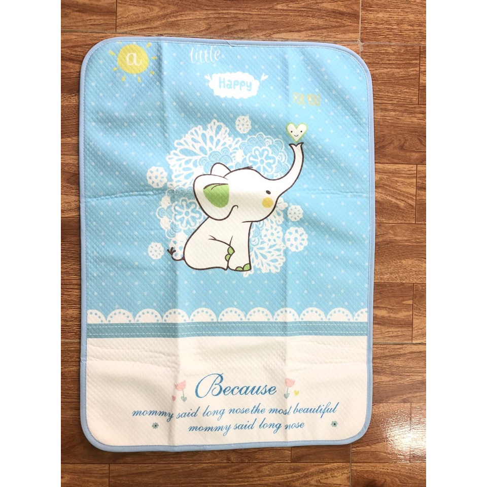 Lót chống thấm 4D dễ thương 1 mặt cotton, 2 lớp lưới chống thấm