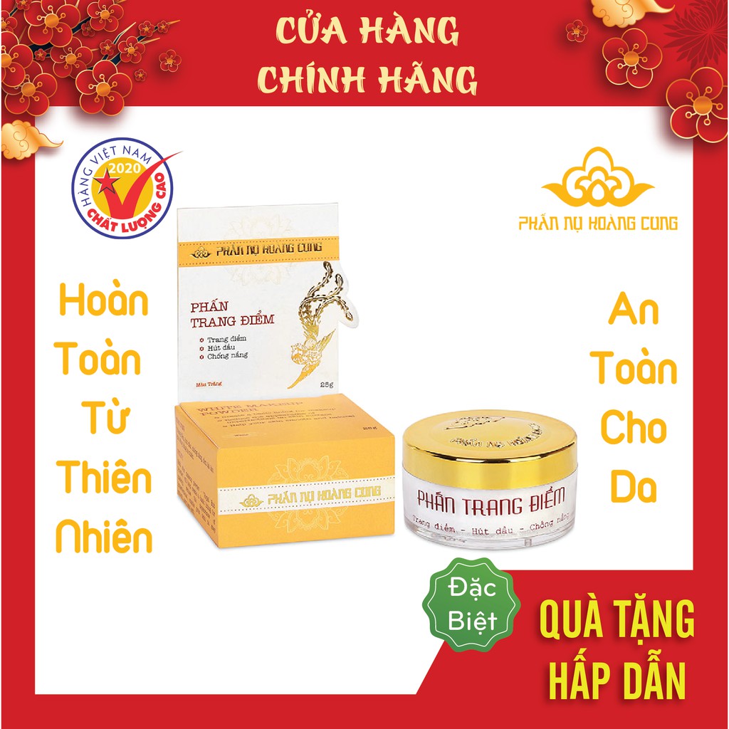 Phấn trang điểm Màu Trắng Phấn Nụ Hoàng Cung 25gr