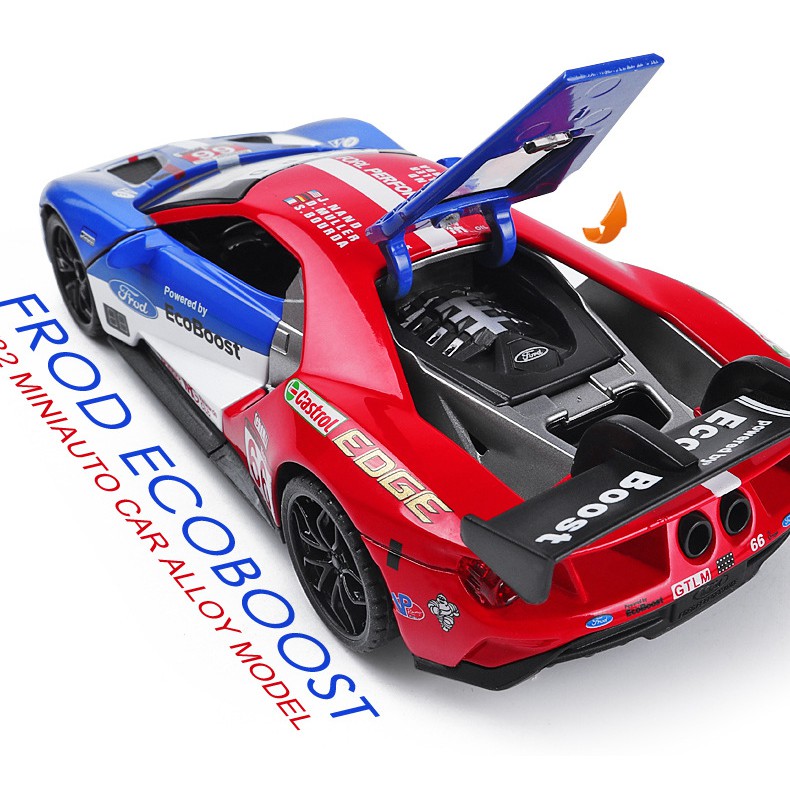 Ô tô Mô Hình Ford GT Le Mans tỉ lệ 1:32. Siêu xe thể thao mô hình bằng kim loại