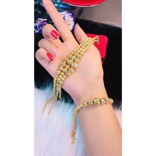 Lắc tay bi xoàn mạ vàng 18k 9043