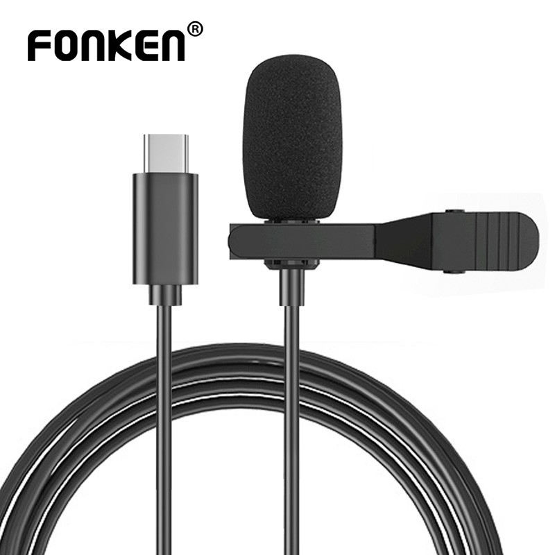 Micro kẹp FONKEN nhỏ gọn 1.5m đa hướng với giắc cắm Type C tiện dụng cho máy tính xách tay điện thoại di động
