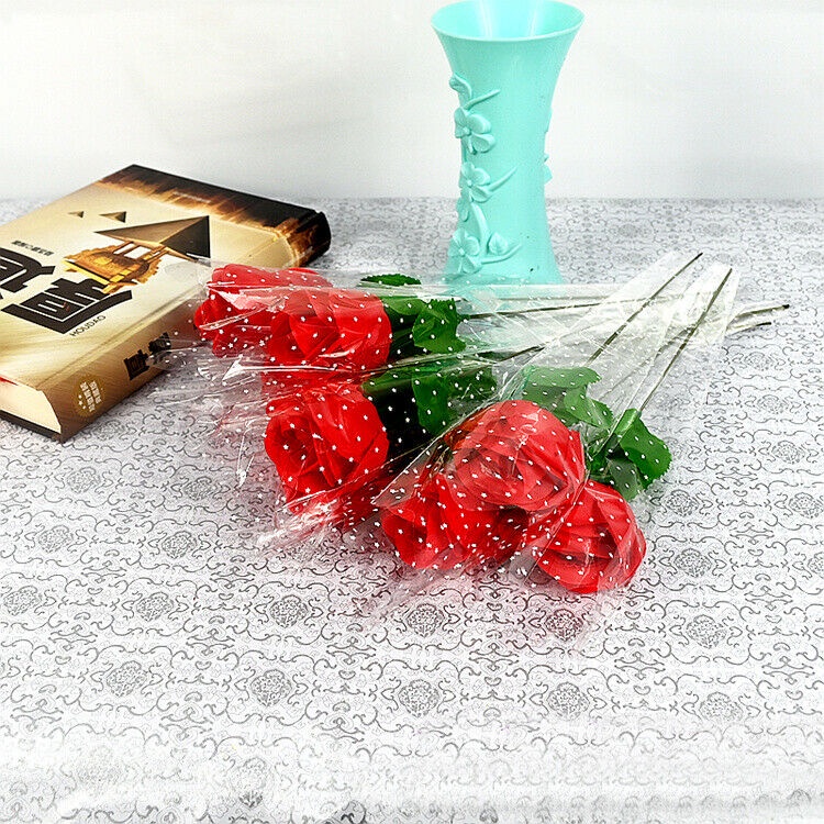 Set 10 Bông Hoa Hồng Giả Dùng Trang Trí Nhà Cửa / Tiệc Cưới