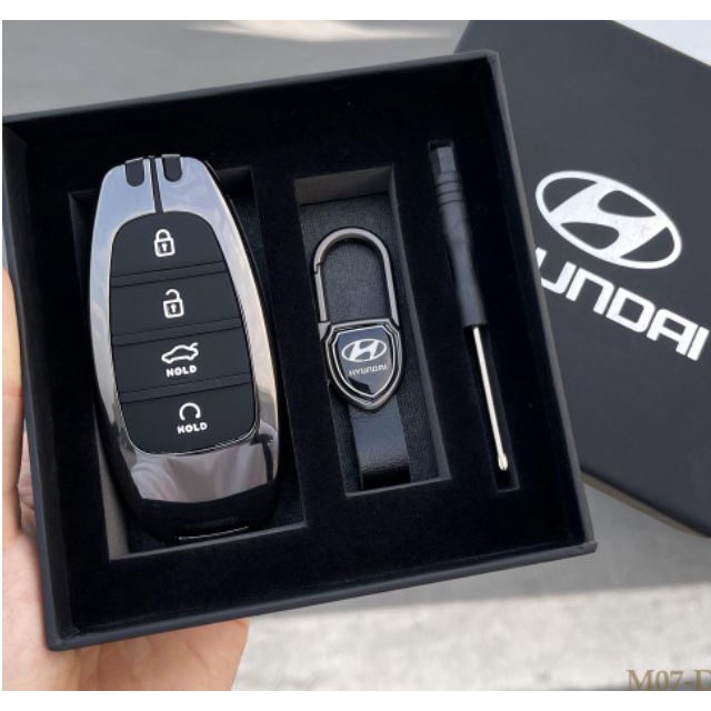 Vỏ ốp chìa khoá xe hơi Hyundai Santafe 2022- Bọc khóa ô tô Tucson 2022 2023