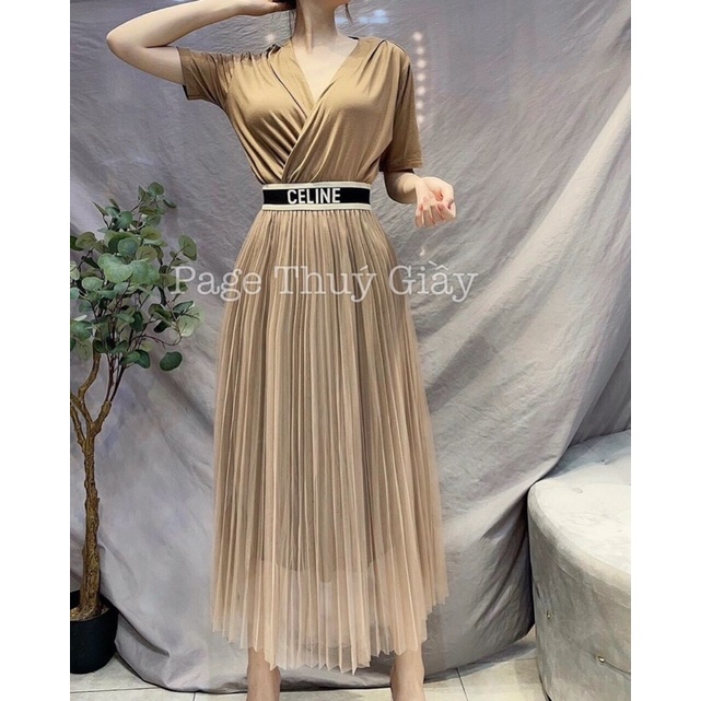 Chân váy xếp ly cạp chữ siêu sang