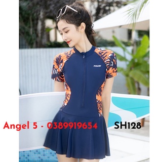 Đồ bơi liền thân tay ngắn SH128