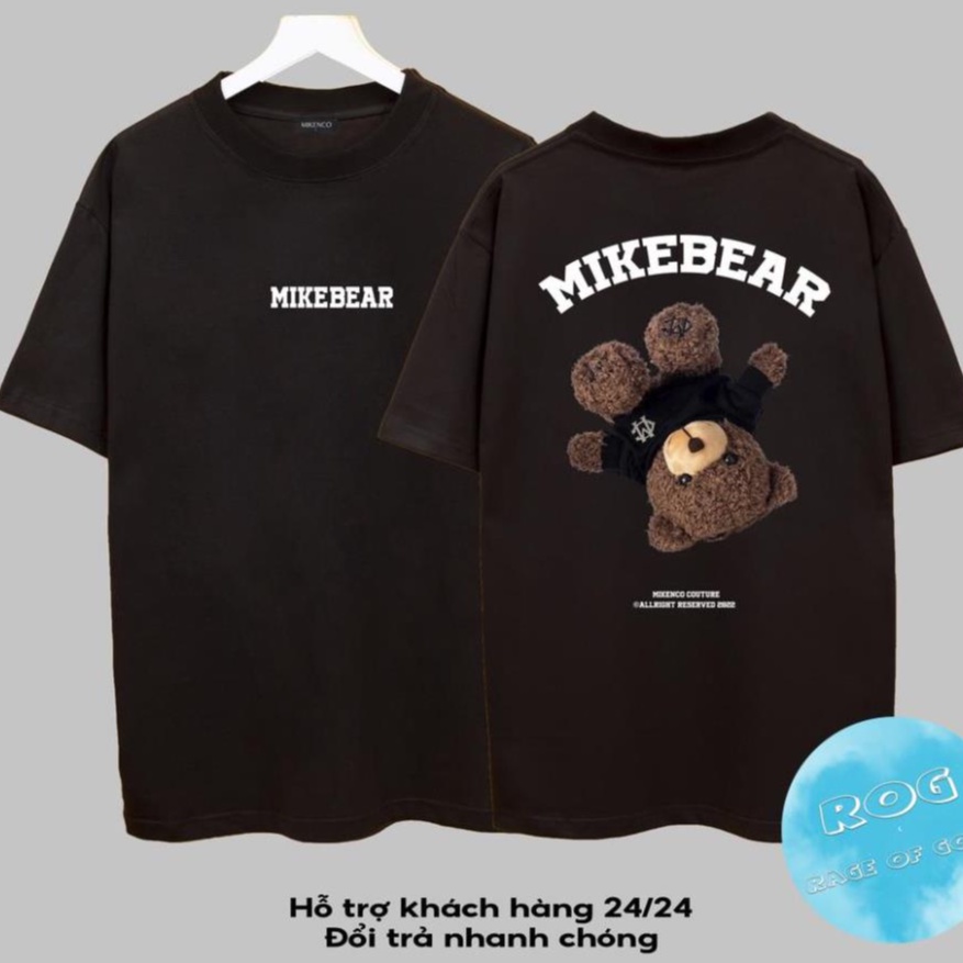 Áo thun tay lỡ MIKEBEAR Streetwears SG , Áo thun unisex nam nữ from rộng oversize chất liệu cotton