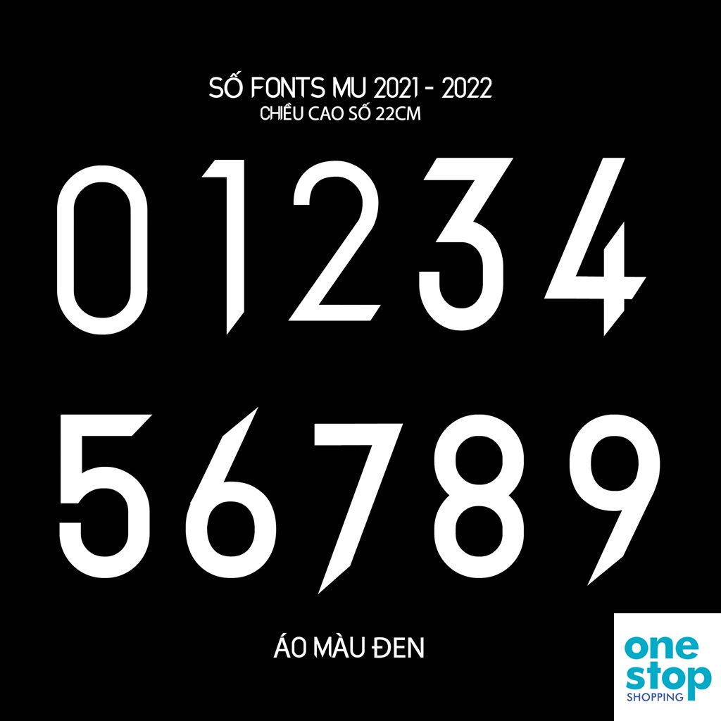 Tên số bóng đá FONTS đội MU One shop