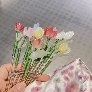 Trâm Búi Tóc Cài Tóc Hoa Tulip