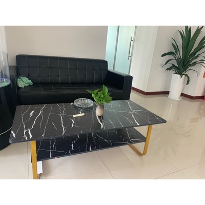 Bàn Sofa ,bàn trà phòng khách họa tiết vân đá 2 tầng -chân hợp kim thép sơn tĩnh điện chắc chắn ổn định  , KT 100-60-41