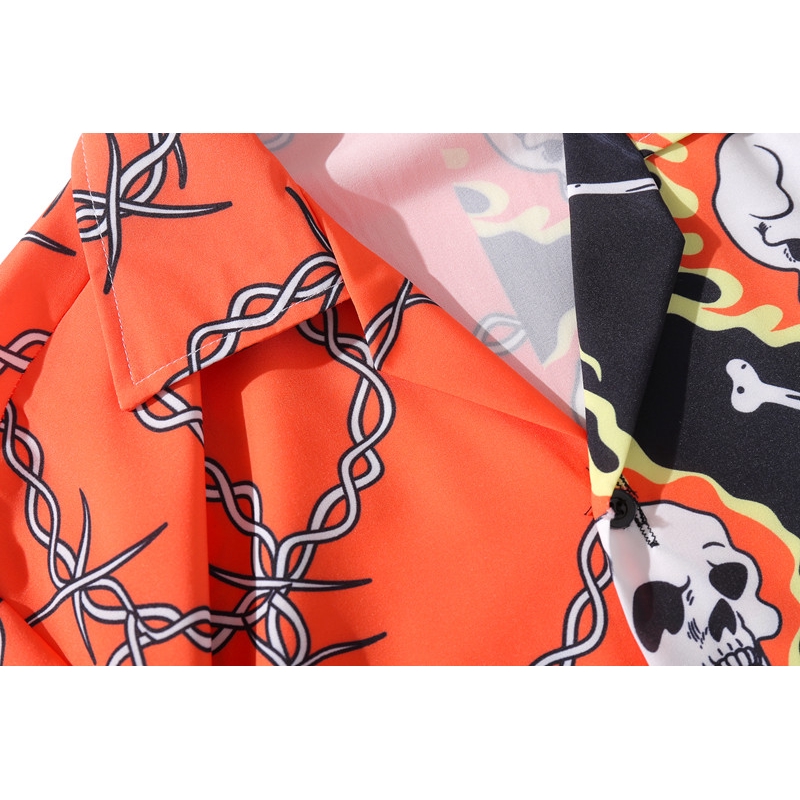 Áo Sơ Mi Ngắn Tay In Hình Đầu Lâu 2020 Cho Nam | BigBuy360 - bigbuy360.vn