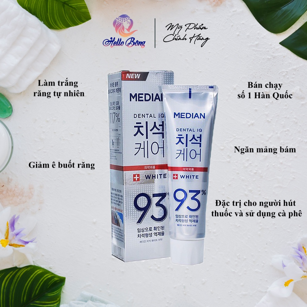 Kem Đánh Răng Chính Hãng Median Dental IQ 93% Hàn Quốc 120g