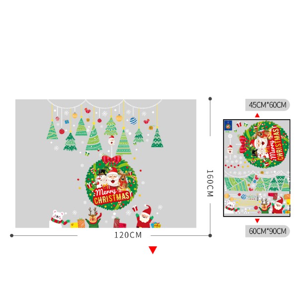 COMBO DECAL DÁN TƯỜNG NOEL - NHIỄU MẪU ( 2 tấm )