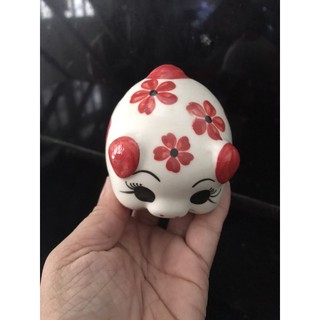 Heo sứ mini bông hoa