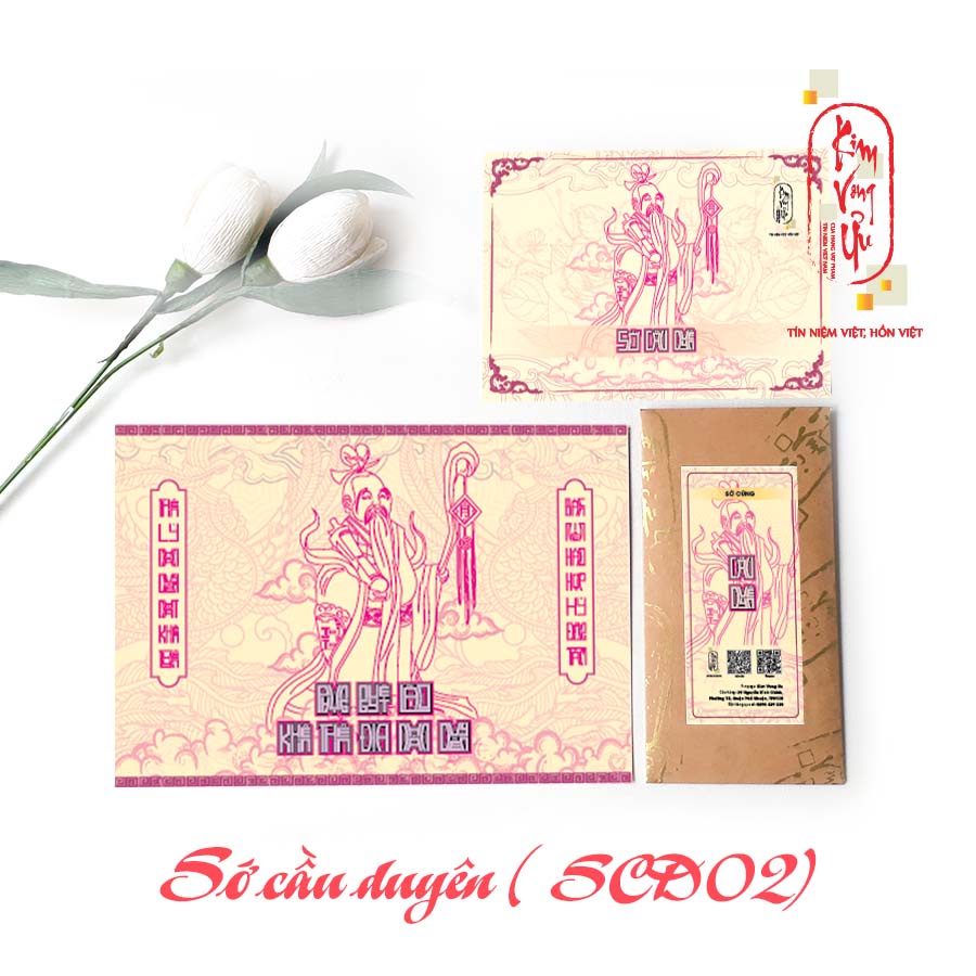 Bộ Sớ cúng Cầu Duyên SCD02  Kim Vong Ưu cho nam thanh nữ tú