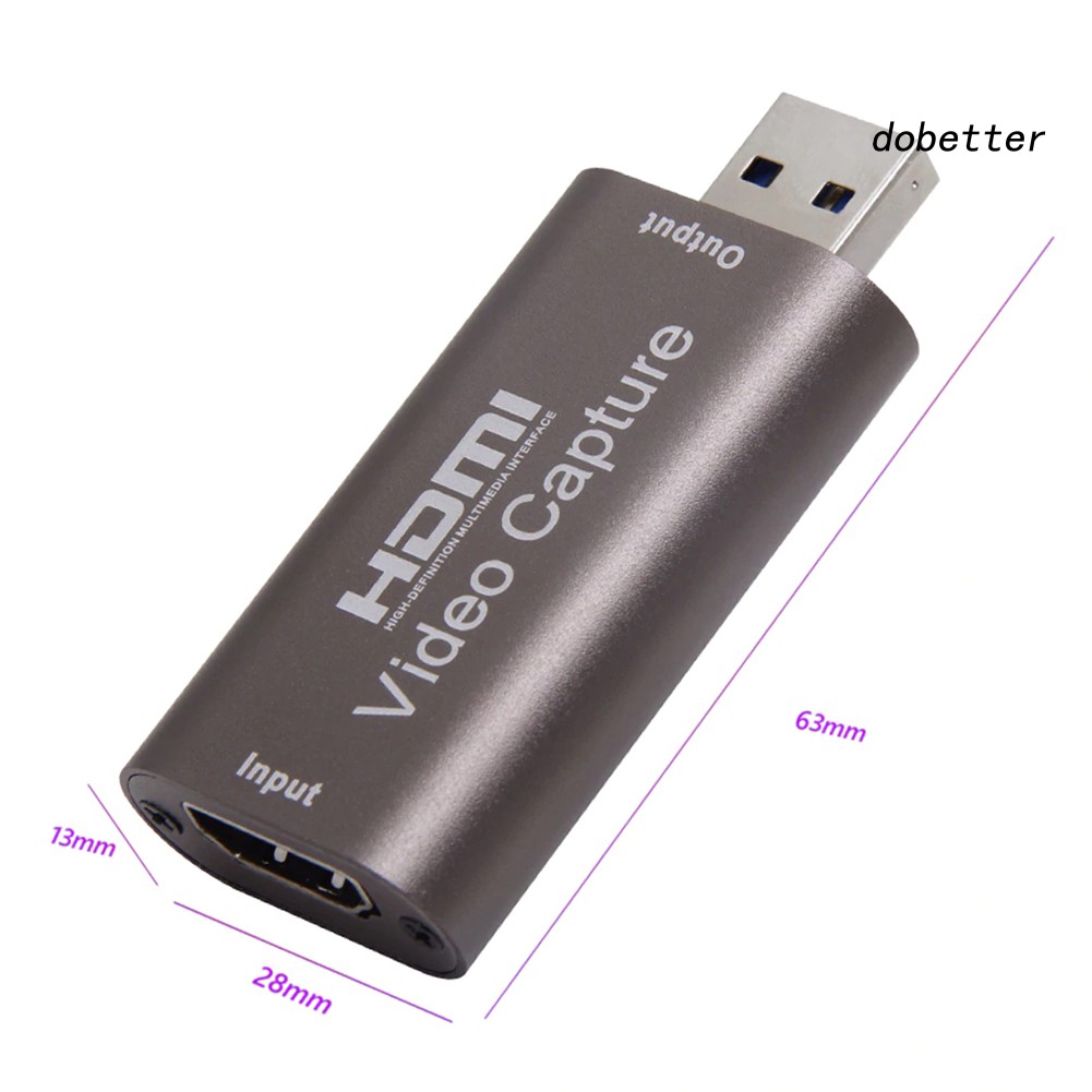DOH_HDMI to USB 3.0 Audio Video Capture Card Game Recording Box Transcribe Tools