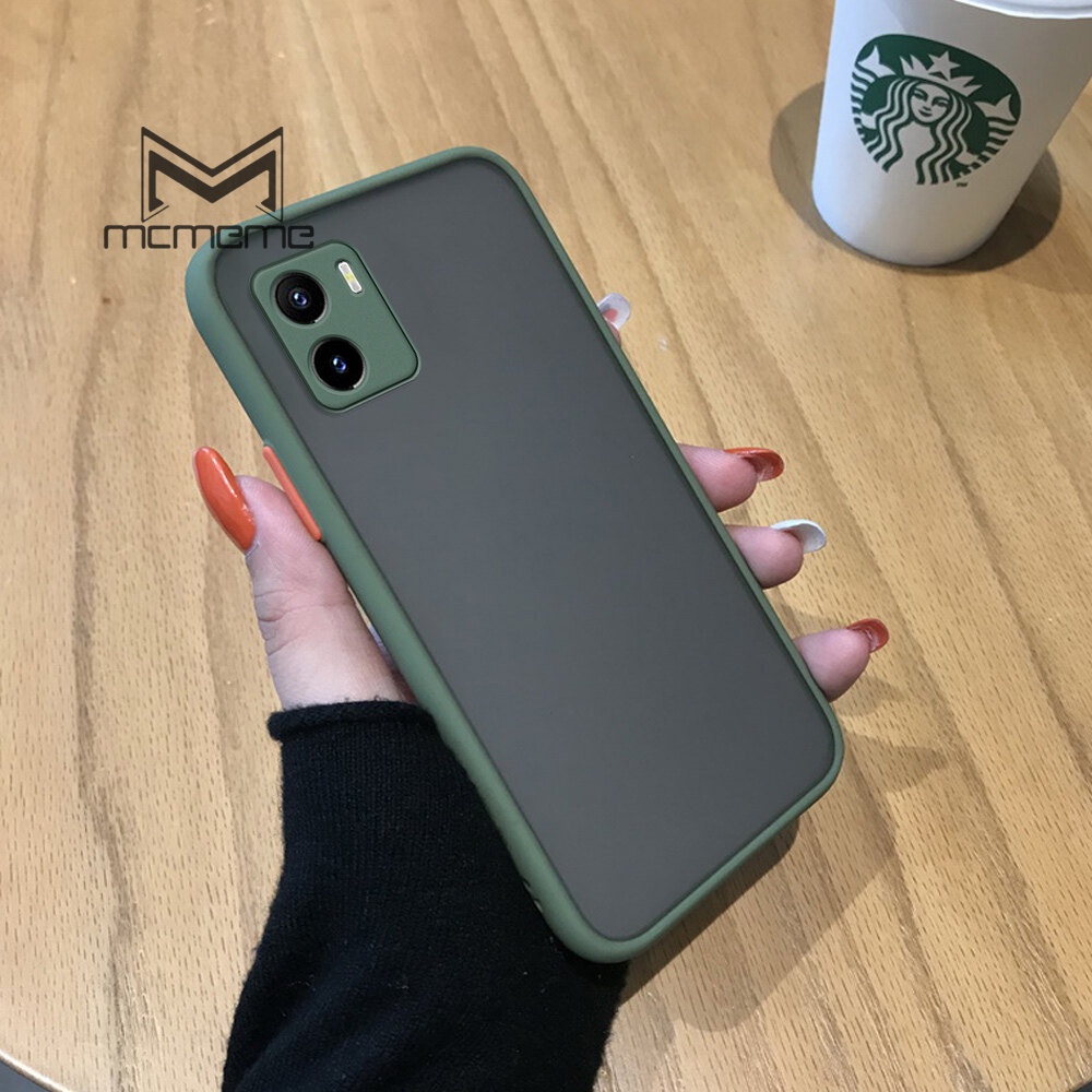 Ốp điện thoại nhám chống sốc chống va đập chống bám vân tay màu sắc thời trang cho VIVO Y02s Y02A Y02 Y02T Y22s Y22 Y36 Y55 Y01 Y21 Y21s Y33T Y33s Y15s Y15a Y76 Y12A Y12S Y11