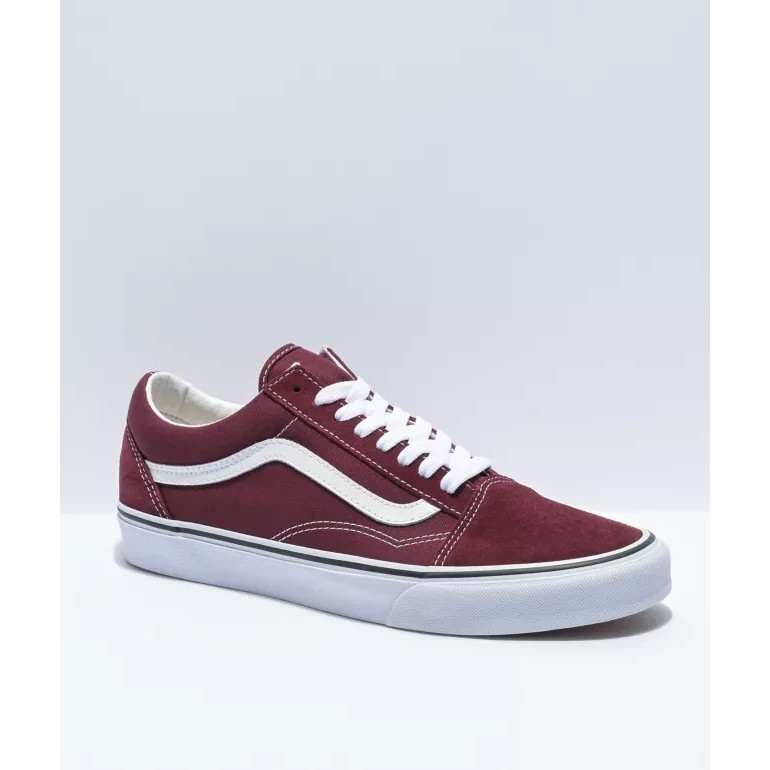 Giày Vans Chính Hãng Old Skool  Port Royale & White Skate Shoes