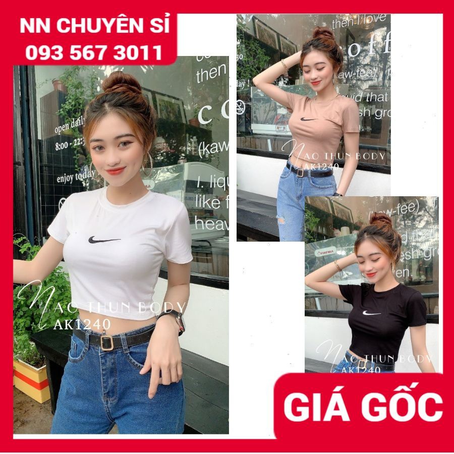 ÁO THUN ÔM BODY ⚡ẢNH THẬT⚡ ÁO CROPTOP BODY - ÁO CROPTOP - ÁO KIỂU AK1240