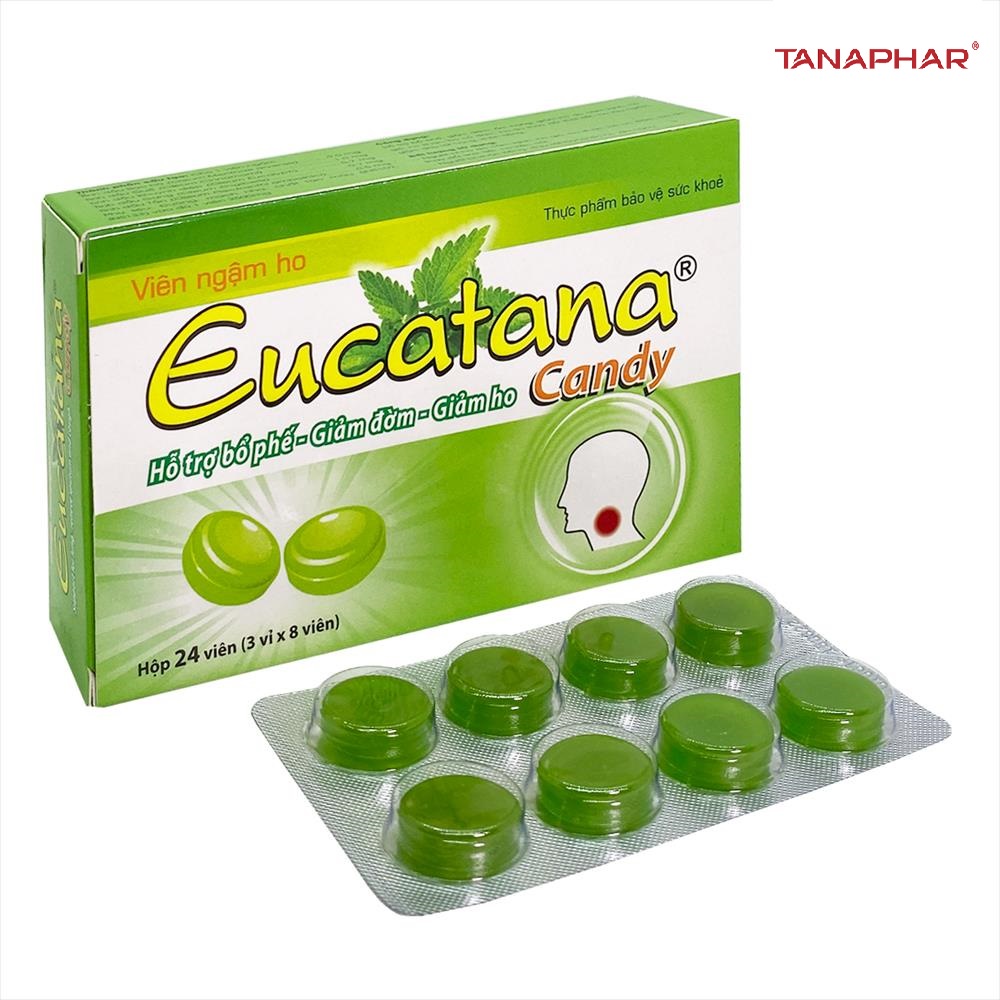 [Hộp 24 viên] Viên Ngậm ho Eucatana, nguồn gốc tự nhiên, giảm đau rát họng (Chính hãng)