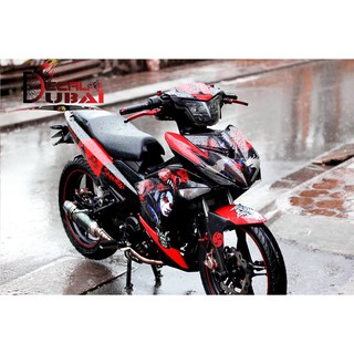 Tem Trùm Exciter 150 Đen Đỏ Gheisa Siêu Đẹp