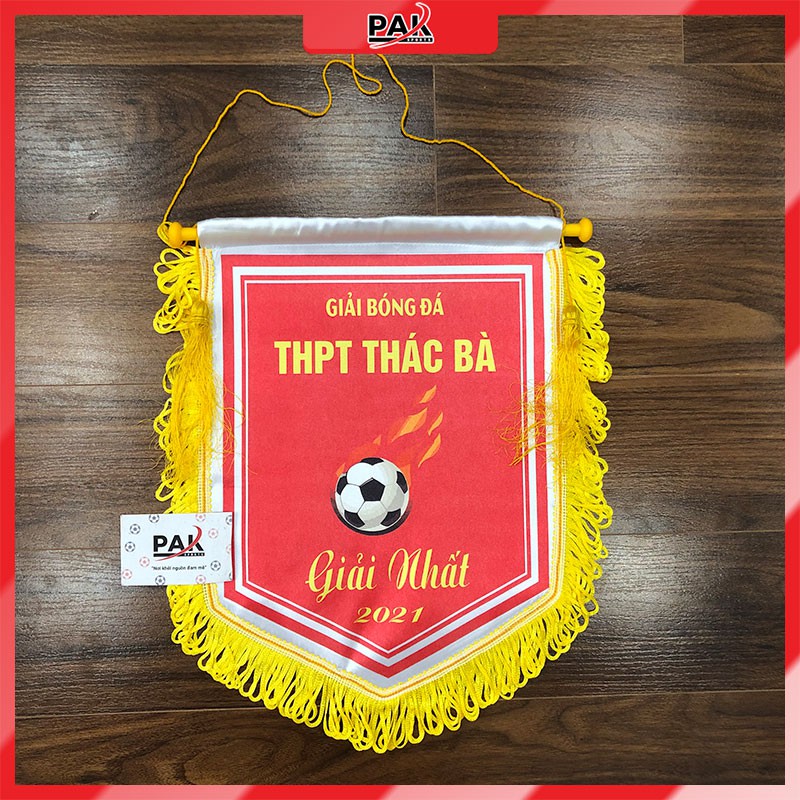 Cờ lưu niệm thể thao⚡ĐÃ GỒM IN THEO YÊU CẦU⚡Cờ giải đấu thể thao, bóng đá, bóng chuyền, cầu lông PAK C01