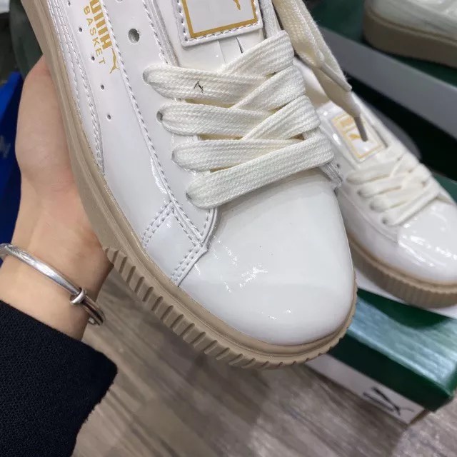 Giày thể thao Sneakers 𝐏𝐮𝐦𝐚 nữ,𝐏𝐮𝐦𝐚 đế nâu da bóng