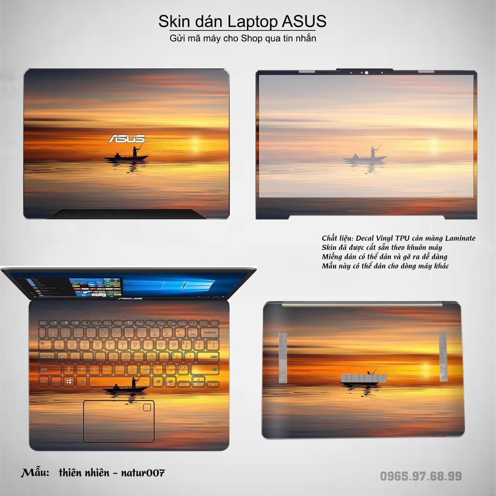 Skin dán Laptop Asus in hình thiên nhiên (inbox mã máy cho Shop)