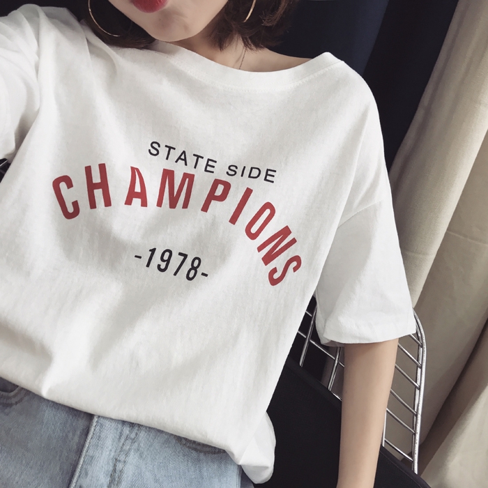 SUXI Áo thun nữ ngắn tay kiểu Hàn Quốc