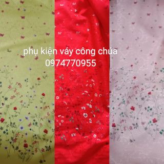 Vải Gấm chân hoa may áo dài