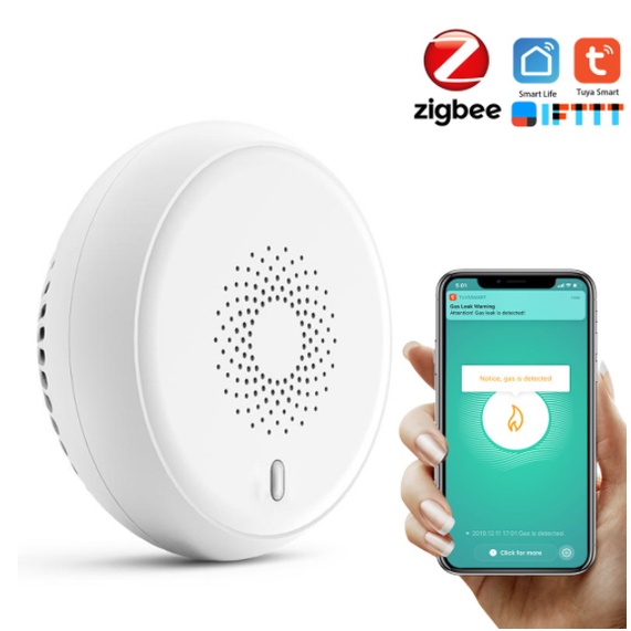 Cảm Biến Báo Khói Cảnh Báo Hỏa Hoạn Zigbee Tuya - dùng pin