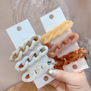 Kẹp Tóc Bằng Nhựa Acrylic Màu Sắc Xinh Xắn Phong Cách Hàn Quốc