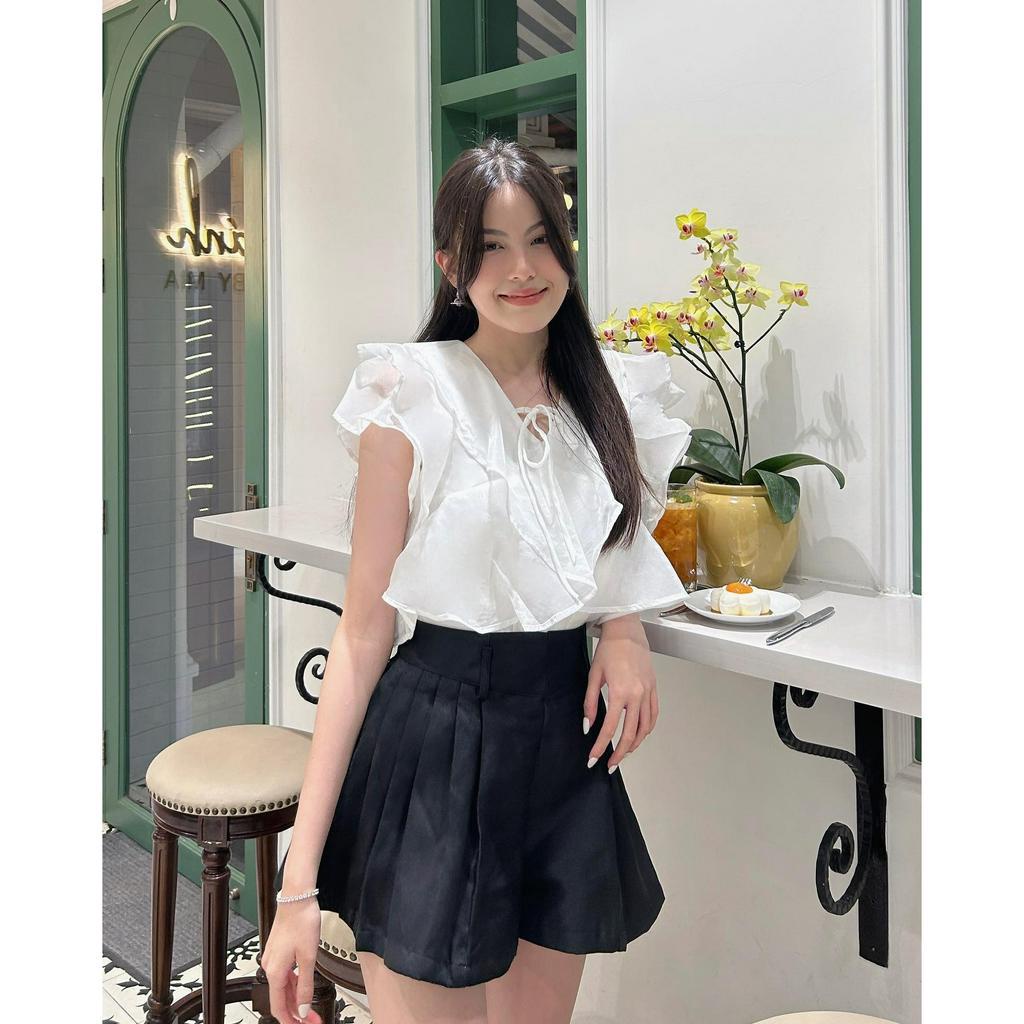 Quần short nữ lưng cao xếp li chữ A - ZORI SHORT - GOÛT DE JUN