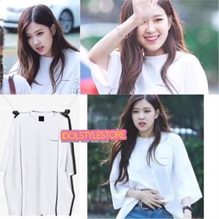 (Áo kèm card idol) áo thun tay lửng peaceminusone Rose Blackpink