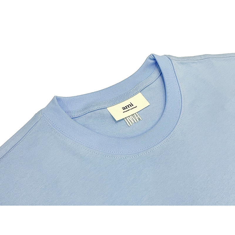 Áo Thun Cotton 240g Tay Ngắn Thêu Hình Trái Tim Thời Trang